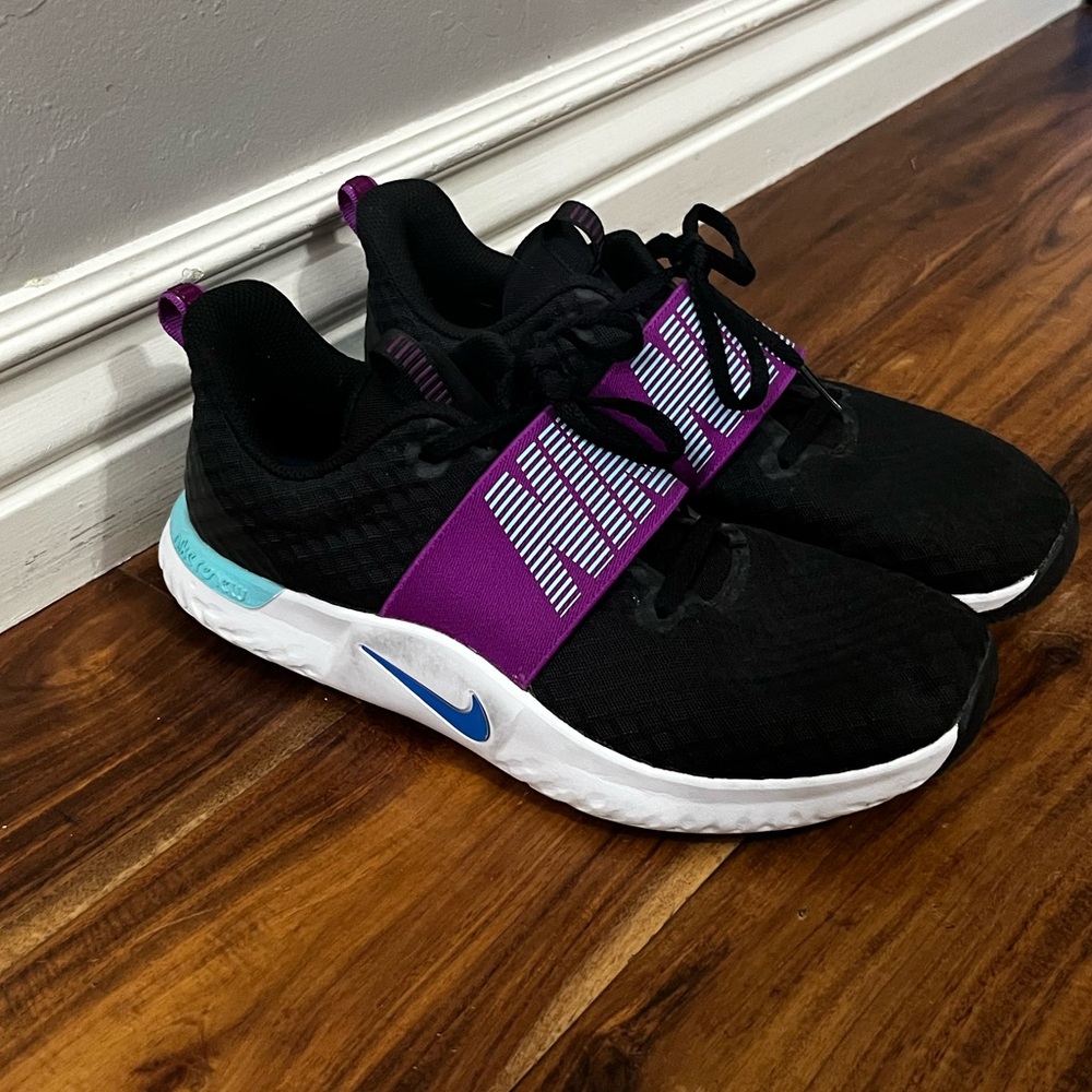 Nike Renew Black and Purple Training Sneakers